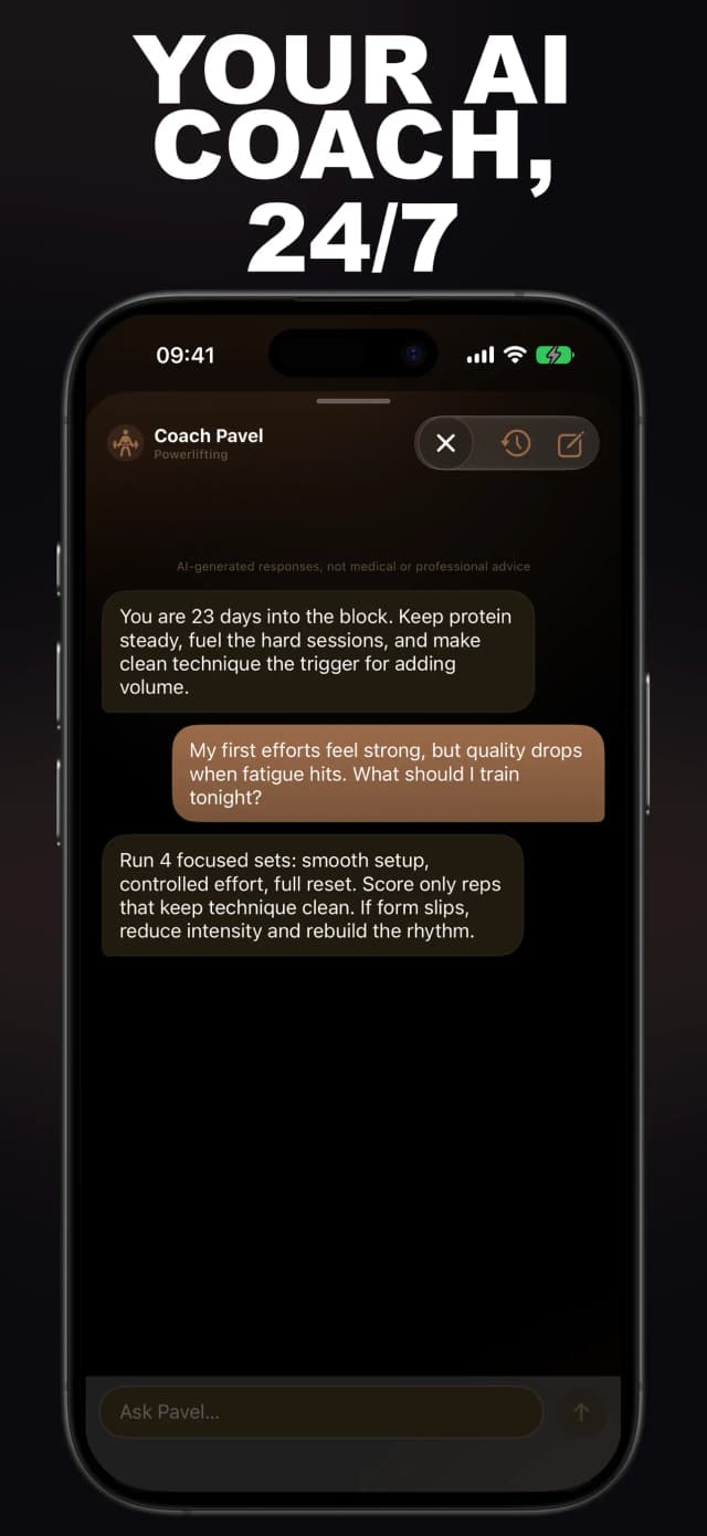 Powerlifting AI app screen 3